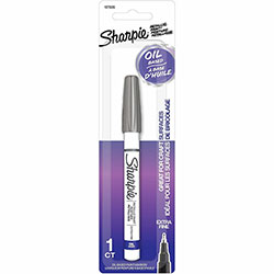 Sharpie® Oil-Based Paint Markers, Extra Fine Marker Point, Silver Oil Based Ink, Metal Barrel, 1 Pack