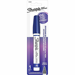 Sharpie® Oil-Based Paint Markers, Medium Marker Point, Blue Oil Based Ink, Metal Barrel, 1 Pack