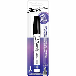Sharpie® Oil-Based Paint Markers, Medium Marker Point, Black Oil Based Ink, Metal Barrel, 1 Pack
