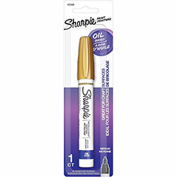 Sharpie® Oil-Based Paint Markers, Medium Marker Point, Gold Oil Based Ink, 1 Pack