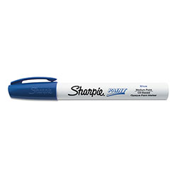 Sharpie® Permanent Paint Marker, Medium Bullet Tip, Blue, Dozen