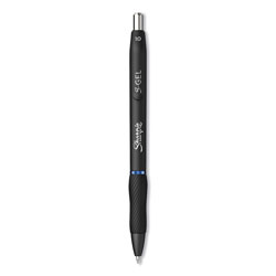 Sharpie® S-Gel Retractable Gel Pen, Bold 1 mm, Blue Ink, Black Barrel, Dozen