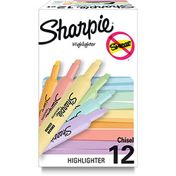 Sharpie® SmearGuard Tank Style Highlighters - Wide, Narrow Marker Point - Chisel Marker Point Style - Assorted - 12 / Pack