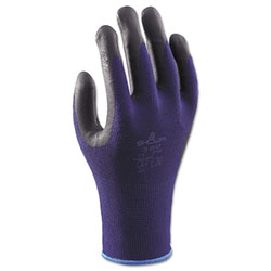 Showa 380 Coated Gloves, 7/Medium, Black/Blue