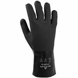 Showa Black Knight® PVC Gloves, Large, Black