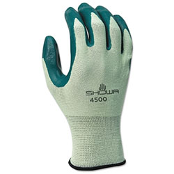 Showa Nitri-Flex Lite Nitrile Coated Gloves, Medium, Green/Light Green