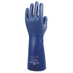 Showa NSK24 Dual Nitrile-Coated Gloves, Large, Blue