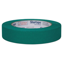 Shurtape Color Masking Tape, 3 in Core, 0.94 in x 60 yds, Green