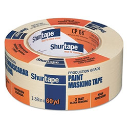 Shurtape CP 66 Contractor Grade High Adhesion Masking Tapes, 48 mm x 55 m, Natural