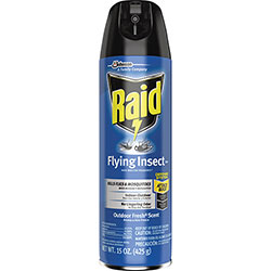 Raid Flying Insect Spray - Spray - Kills Mosquitoes, Flies, Wasp, Hornet, Asian Ladybeetle, Yellow Jacket, Boxelder Bug, Fruit Fly, Gnats, Moths - 15 fl oz - Off White - 1 Each