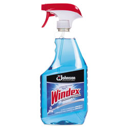 Windex Glass Cleaner with Ammonia-D, 32oz Capped Bottle with Trigger, 12/Carton