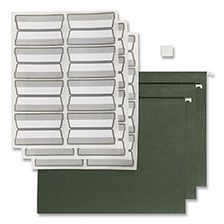 Smead 100% Recycled Hanging File Folders with ProTab Kit, Letter Size, 1/3-Cut, Standard Green