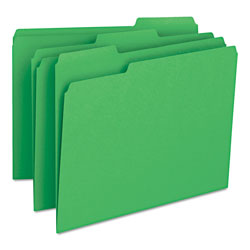 Smead Colored File Folders, 1/3-Cut Tabs, Letter Size, Green, 100/Box (SMD12143)