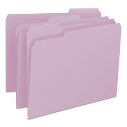 Smead Colored File Folders, 1/3-Cut Tabs, Letter Size, Lavender, 100/Box (SMD12443)