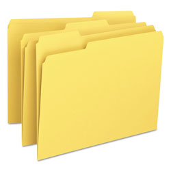 Smead Colored File Folders, 1/3-Cut Tabs, Letter Size, Yellow, 100/Box (SMD12943)