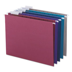 Smead Colored Hanging File Folders, Letter Size, 1/5-Cut Tab, Assorted, 25/Box