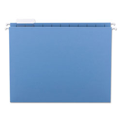 Smead Colored Hanging File Folders, Letter Size, 1/5-Cut Tab, Blue, 25/Box (SMD64060)