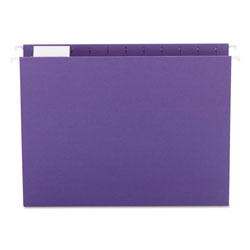 Smead Colored Hanging File Folders, Letter Size, 1/5-Cut Tab, Purple, 25/Box (SMD64072)
