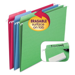 Smead Erasable Folders, Letter Size, 1/3-Cut Tab, Assorted, 18/Box