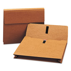 Smead Expanding Wallet w/ Hook and Loop Closure, 2 in Expansion, 1 Section, Letter Size, Redrope