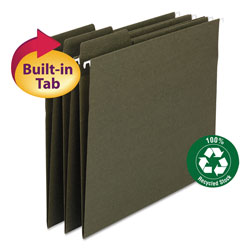 Smead FasTab Hanging Folders, Legal Size, 1/3-Cut Tab, Standard Green, 20/Box