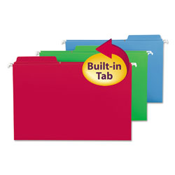Smead FasTab Hanging Folders, Legal Size, 1/3-Cut Tab, Assorted, 18/Box