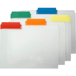 Smead File Folder, Letter, 1/3 in, Poly Color Tabs, 25/Box, Assorted