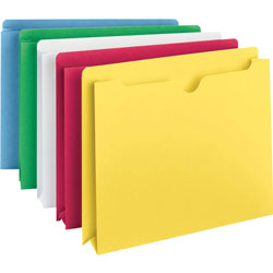 Smead File Jackets, 2" Exp, Letter, Straight Cut, Assorted