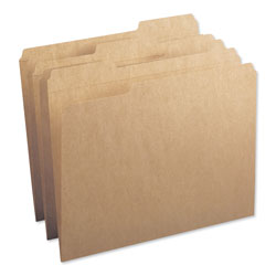 Smead Heavyweight Kraft File Folders, 1/3-Cut Tabs, Letter Size, 17 pt. Kraft, 50/Box