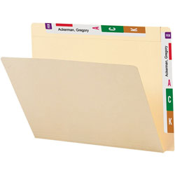 Smead Heavyweight Manila End Tab Conversion File Folders, Straight Tab, Letter Size, 100/Box