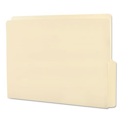 Smead Heavyweight Manila End Tab Folders, 9" Front, 1/2-Cut Tabs, Bottom Position, Letter Size, 100/Box (SMD24128)