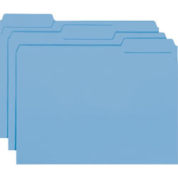 Smead Interior File Folders, 1/3-Cut Tabs, Letter Size, Blue, 100/Box