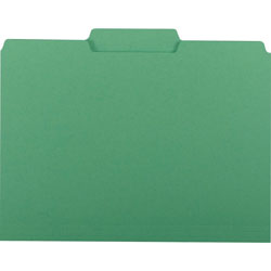 Smead Interior File Folders, 1/3-Cut Tabs, Letter Size, Green, 100/Box