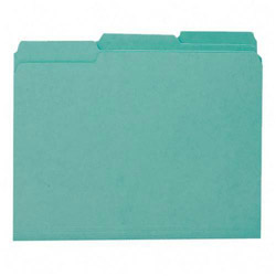 Smead Interior File Folders, 1/3-Cut Tabs, Letter Size, Teal, 100/Box