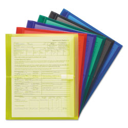 Smead Poly Side-Load Envelopes, Fold Flap Closure, 9.75 x 11.63, Assorted, 6/Pack