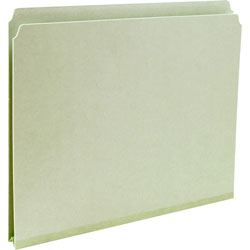 Smead Pressboard File Folders, Top Tab, Letter, Straight Cut, Gray Green, 25/Bx