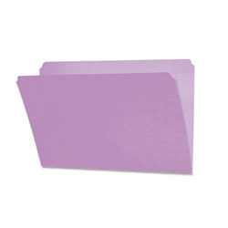 Smead Reinforced Top Tab Colored File Folders, Straight Tab, Legal Size, Lavender, 100/Box
