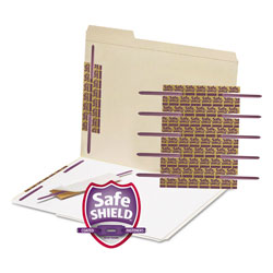 Smead SafeSHIELD Fasteners, 2" Capacity, 2.75" Center to Center, Purple, 50/Box (SMD68216)