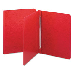 Smead Side Opening Press Guard Report Cover, Prong Fastener, Letter, Bright Red