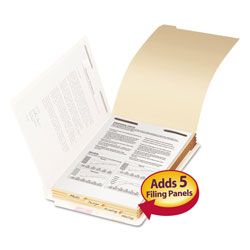 Smead Stackable Folder Dividers w/ Fasteners, 1/5-Cut End Tab, Legal Size, Manila, 50/Pack (SMD35650)