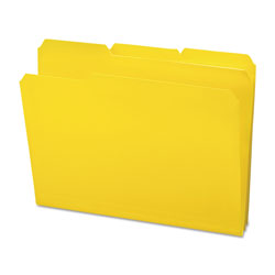 Smead Top Tab Poly Colored File Folders, 1/3-Cut Tabs, Letter Size, Yellow, 24/Box