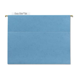 Smead TUFF Hanging Folders with Easy Slide Tab, Letter Size, 1/3-Cut Tab, Blue, 18/Box