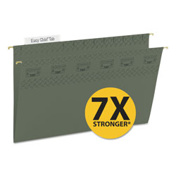 Smead TUFF Hanging Folders with Easy Slide Tab, Legal Size, 1/3-Cut Tab, Standard Green, 20/Box