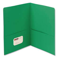 Smead Two-Pocket Folder, Textured Paper, Green, 25/Box
