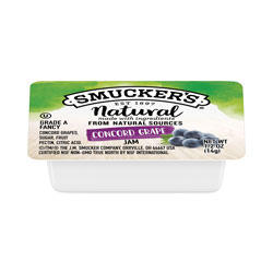 Smucker's Smuckers 1/2 Ounce Natural Jam, 0.5 oz Container, Concord Grape, 200/Carton