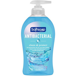 Softsoap Antibacterial Hand Soap - Cool Splash Scent - 11.3 fl oz (332.7 mL) - Pump Bottle Dispenser