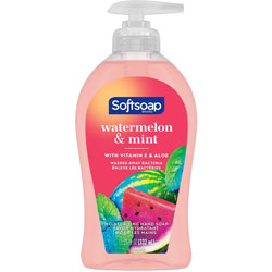 Softsoap Watermelon Hand Soap - Watermelon & Mint Scent - 11.3 fl oz (332.7 mL) - Pump Bottle Dispenser - Bacteria Remover, Dirt Remover - Hand, Skin - Pink - Refillable, Recyclable, Paraben-free, Phthalate-free, Biodegradable - 1 Each
