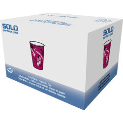 Solo 8 Oz Hot Paper Cups, Bistro Design, Pack of 500