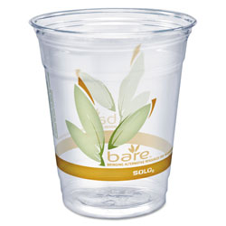 Solo Bare Eco-Forward RPET Cold Cups, 12-14 oz, Clear, 50/Pack