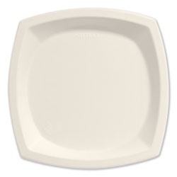 Solo Bare Eco-Forward Sugarcane Dinnerware, 10 in dia, Plate, Ivory, 125/Pack